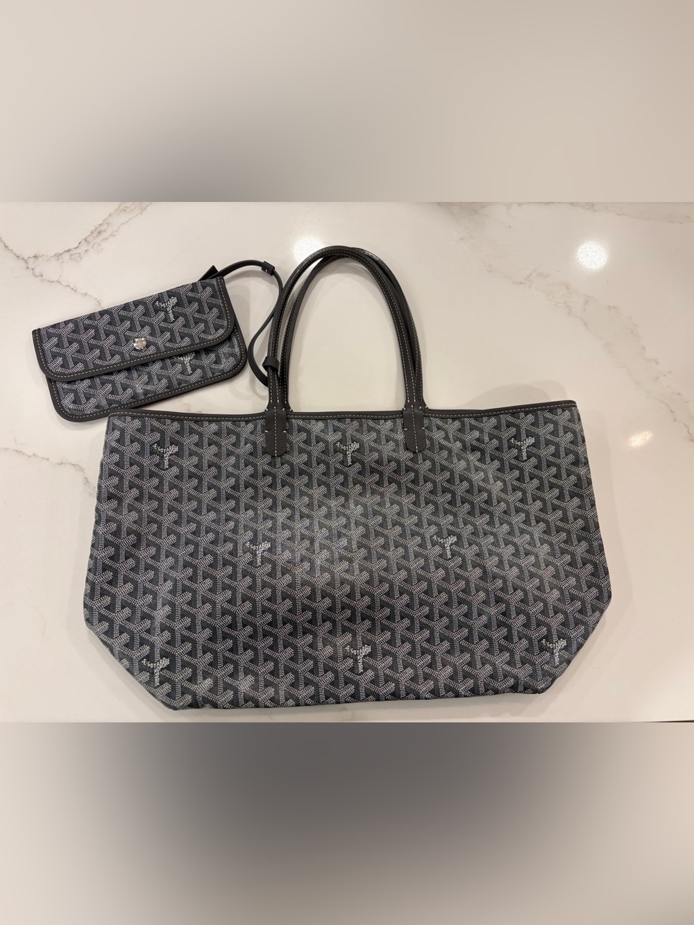 Goyard Saint Louis PM Tote – Grey – Pristine Condition